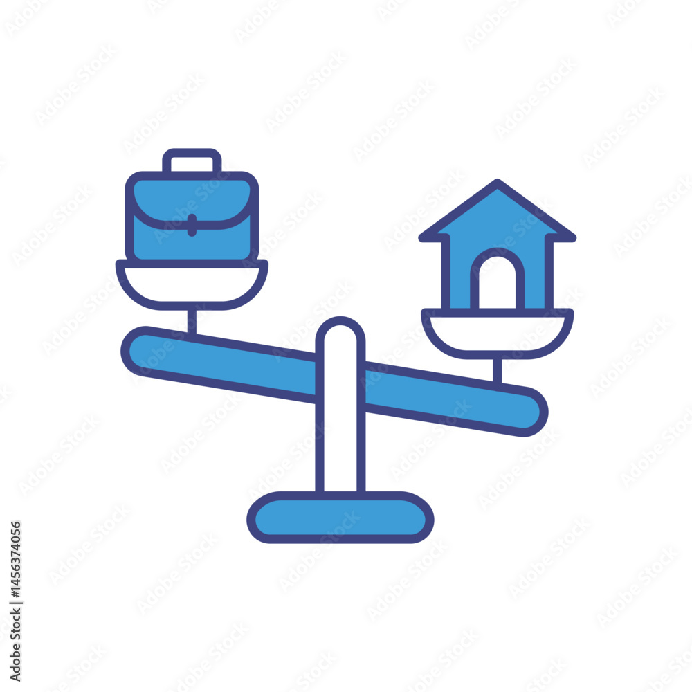 Work-Life Balance vector icons stock illustration Work-Life Balance vector icons stock illustration