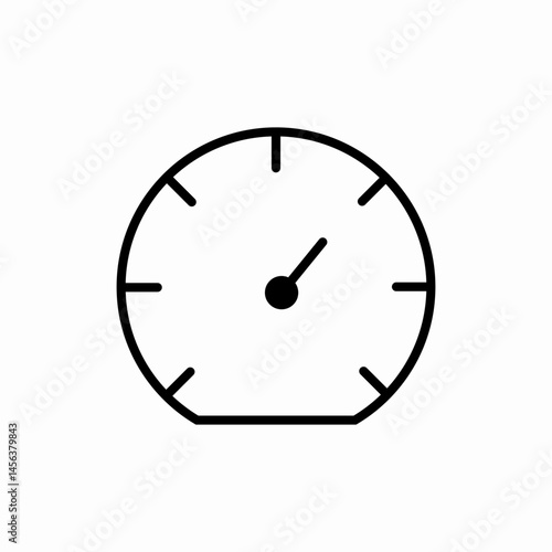 Speedometer gauge measurement dial icon vector sign