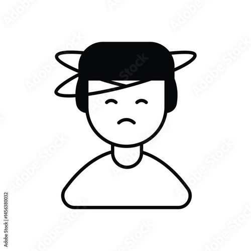 Anxiety vector icons stock illustration