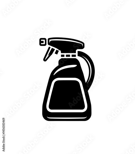 Spray bottle icon vector n black color isolated on white.