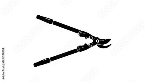 Steel Bypass Lopper , black isolated silhouette