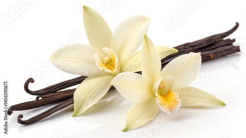Vanilla Beans and Flowers