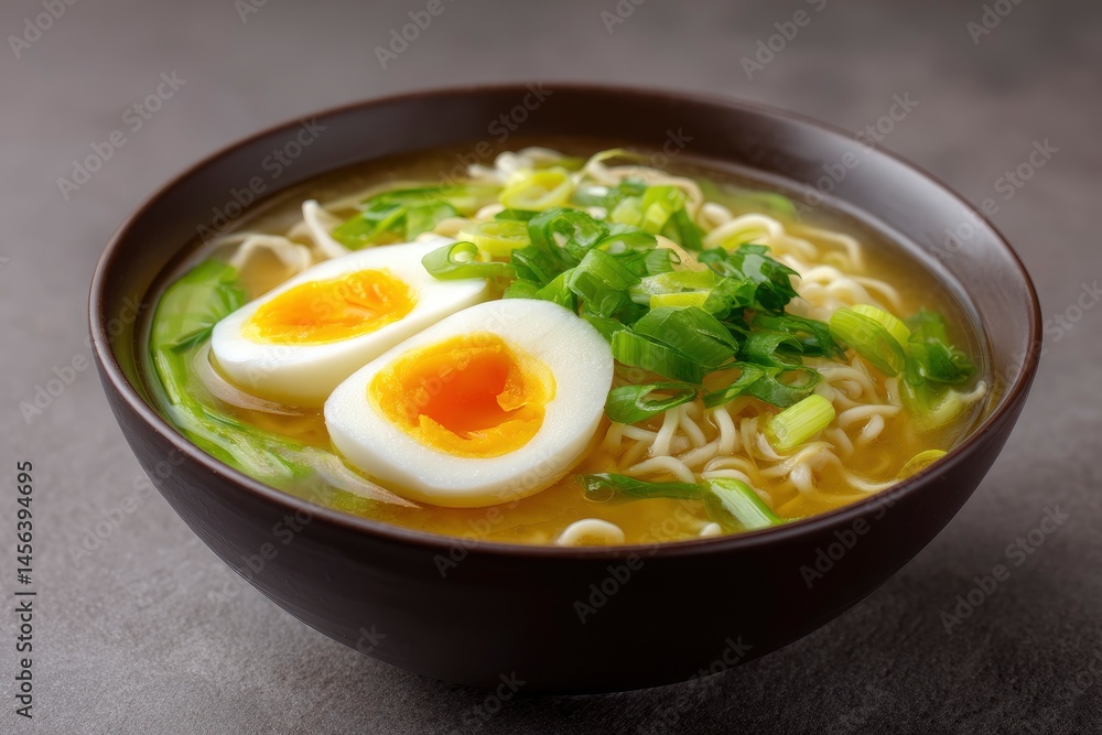 Ramen Noodle Soup with Egg and Scallion Ramen Noodle Soup with Egg and Scallion