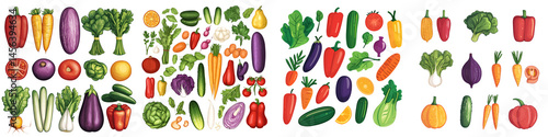 A variety of fresh vegetables. long_title:A diverse assortment of colorful, fresh vegetables including