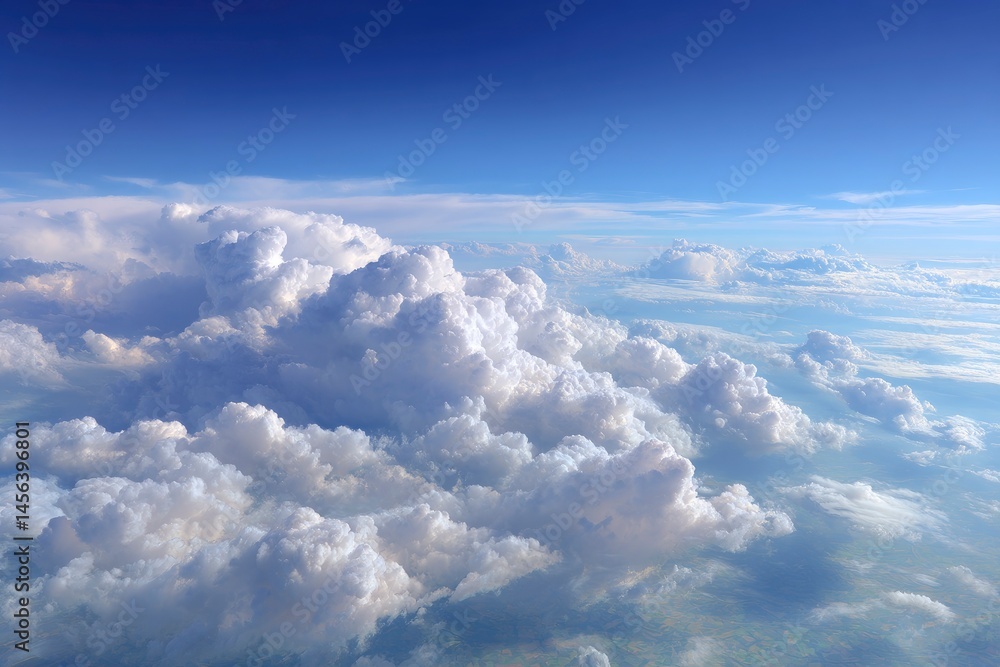 Fototapeta premium Cloud Formation with Blue Sky Background