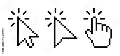cursor icon, mouse pointer click icon vector illustration