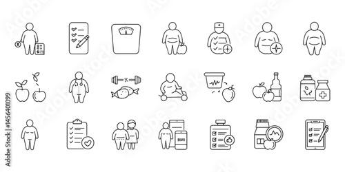 Icons of healthy life to stay in shape	