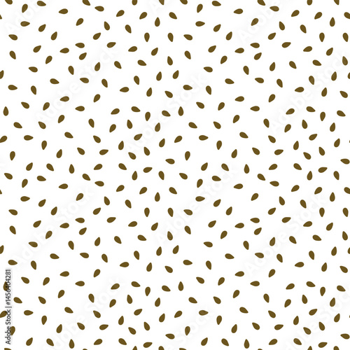 Seamless seed pattern on white background in flat style