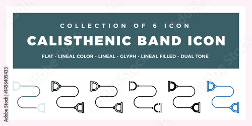 Calisthenic Band Icon Set. Versatile Fitness Graphics