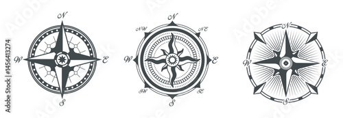 Set Various vintage marine compasses 