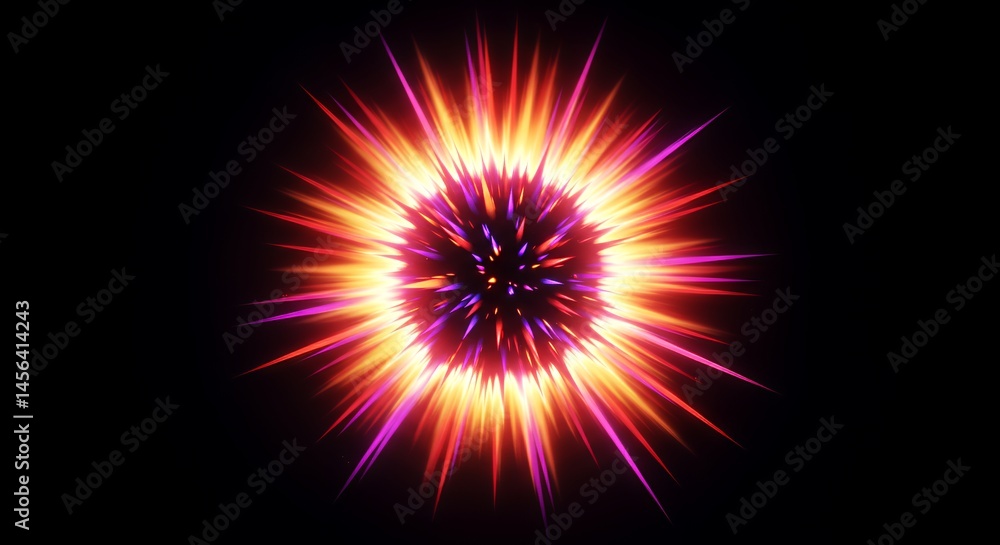 Cosmic Burst: A vibrant explosion of light and color in the dark abyss of space. A mesmerizing digital artwork capturing the energy of a supernova or celestial event. Cosmic Burst: A vibrant explosion of light and color in the dark abyss of space. A mesmerizing digital artwork capturing the energy of a supernova or celestial event.