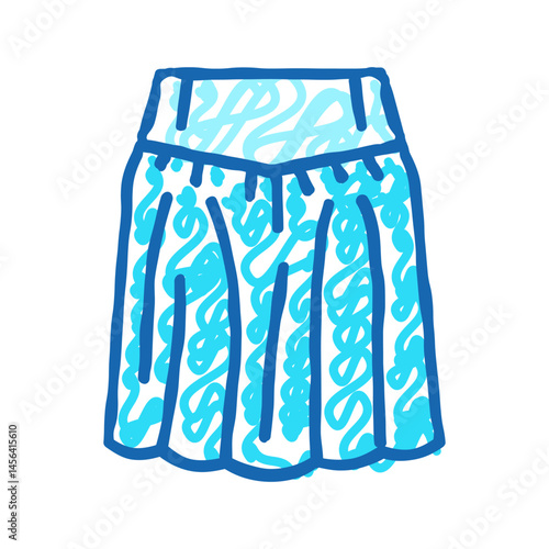 yoke skirt icon doodle illustration