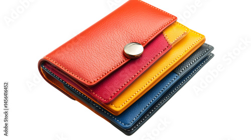 Wallpaper Mural Colorful Women's Leather Wallet Purse Isolated on White Background Torontodigital.ca