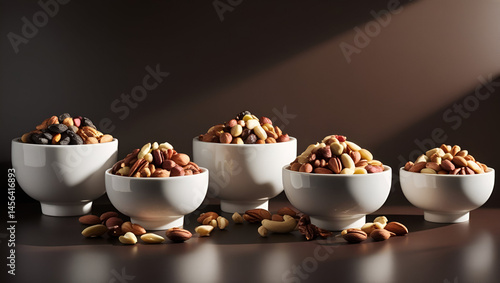Obraz na płótnie bowl of dried fruits ai genrative w salonie