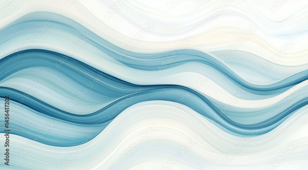 Abstract flowing waves in light blue and white Abstract flowing waves in light blue and white