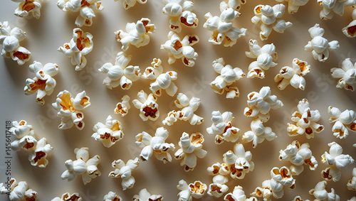 closeup of freshly Popcorn ai genrative