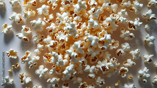 Obraz na płótnie closeup of freshly Popcorn ai genrative w salonie