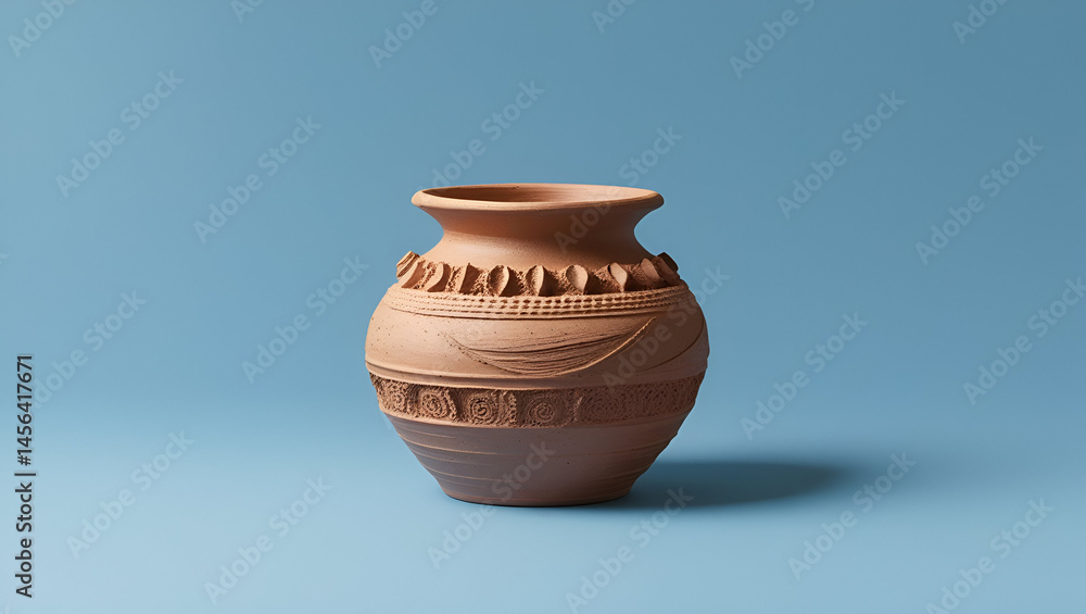 beautifully crafted earthytoned clay vas ai genrative
