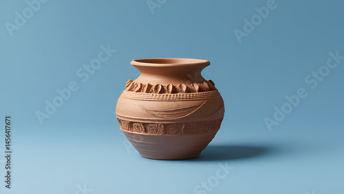 Obraz na płótnie beautifully crafted earthytoned clay vas ai genrative w salonie