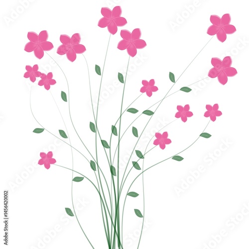 floral background with pink flowers