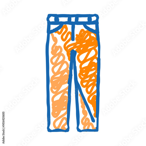 chino pants clothes icon doodle illustration