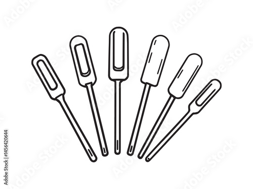 Tongue depressor line art icon minimalist medical symbol