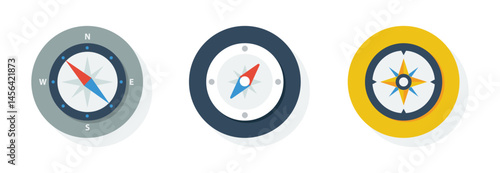 Set Various vintage marine compasses 