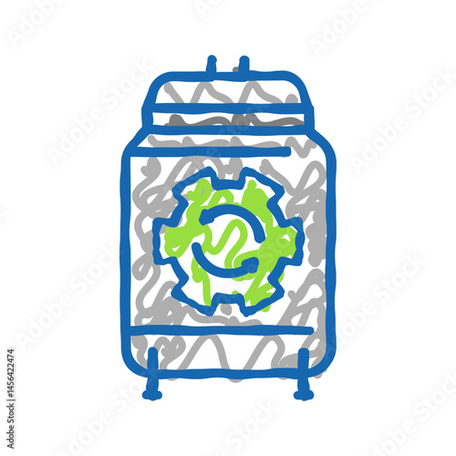 maturation beer production icon doodle illustration