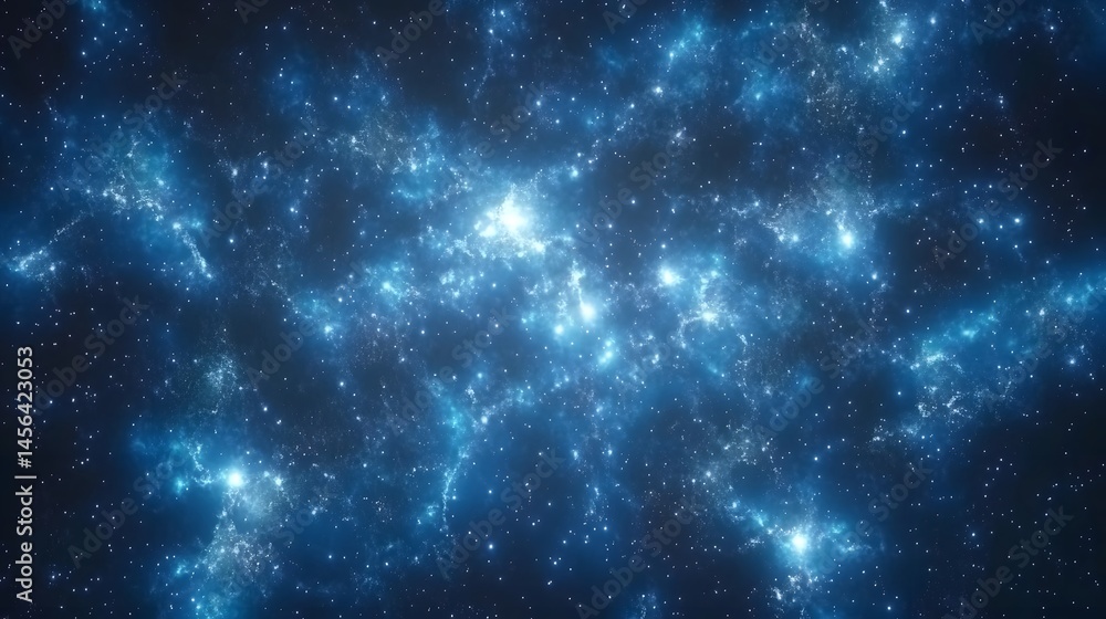 Obraz premium Stunning Celestial Nebula Space Background Deep Blue Galaxy