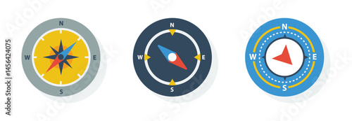Set Various vintage marine compasses 