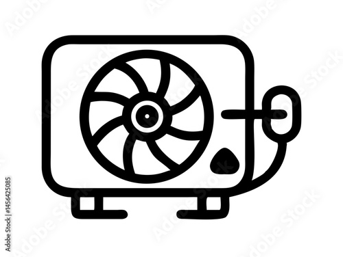 Simple Vector Illustration of a Mini-Split Air Conditioner. Clean line art illustration of a mini-split air conditioner.