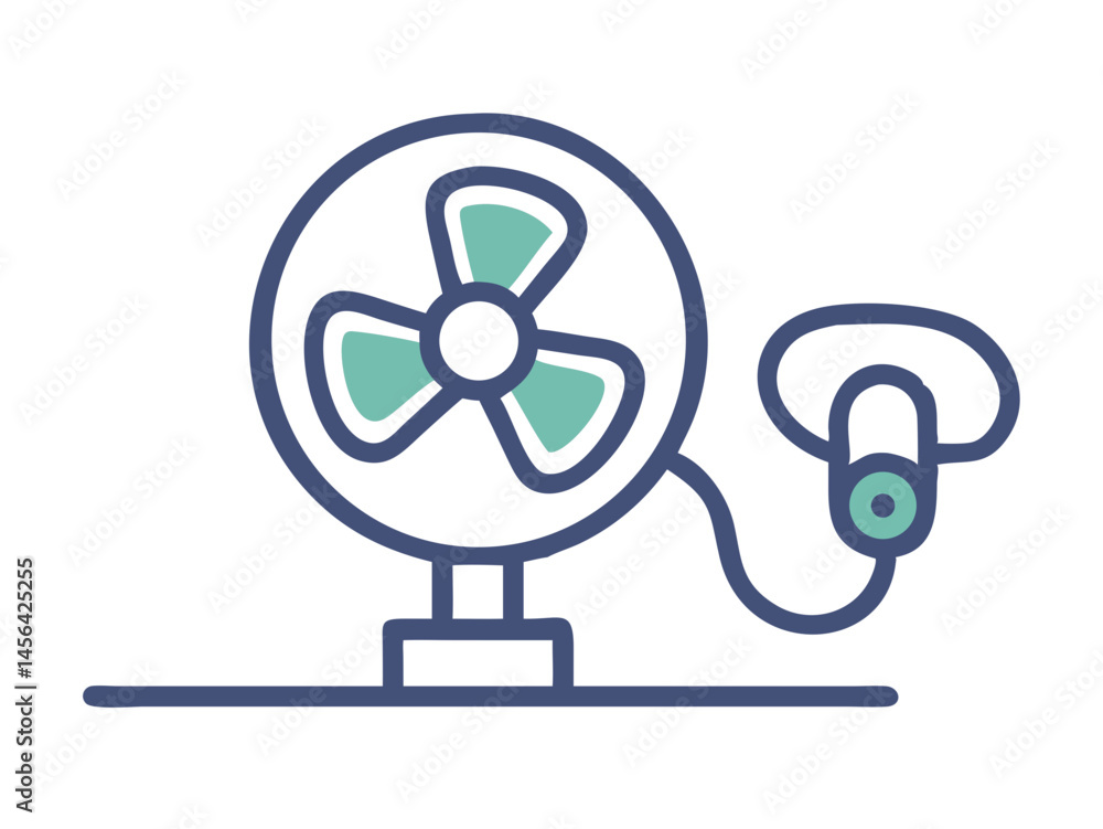 Obraz premium Simple Vector Illustration of a Mini-Split Air Conditioner. Clean line art illustration of a mini-split air conditioner.