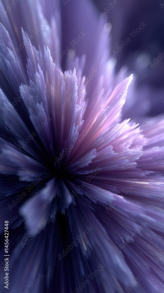 Obraz premium An elegant, high fidelity 3D fractal design expands in a visually stunning burst of color and texture, creating an abstract and modern work of art.