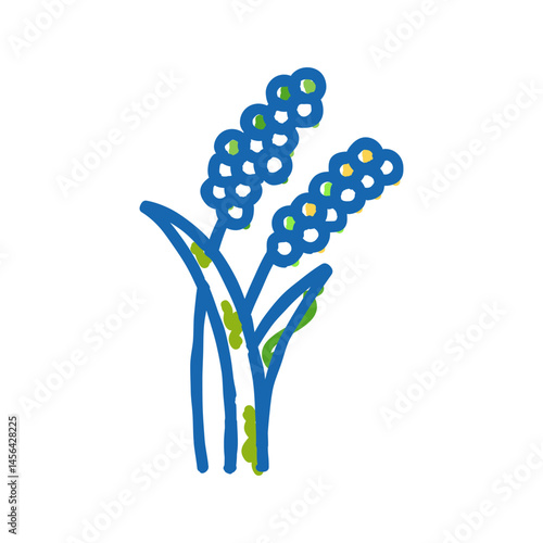 millet plant food icon doodle illustration