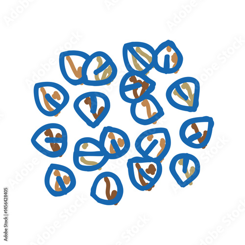 buckwheat grain healthy icon doodle illustration