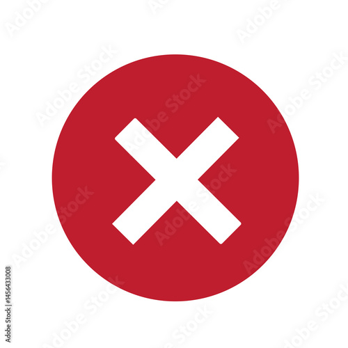 white cross icon sign with red circles