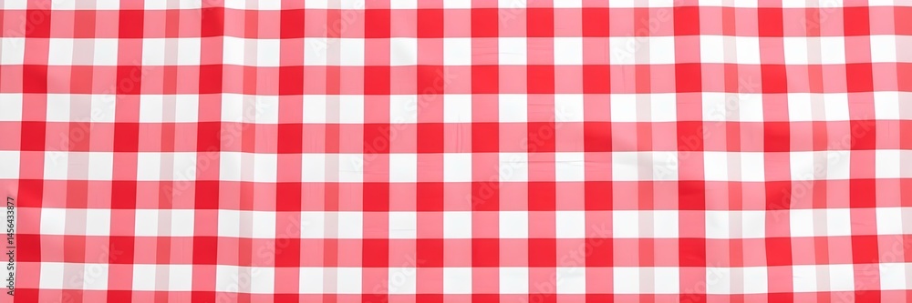 Red Gingham Pattern: Classic red and white gingham fabric texture, perfect for backgrounds or design elements. Red Gingham Pattern: Classic red and white gingham fabric texture, perfect for backgrounds or design elements.