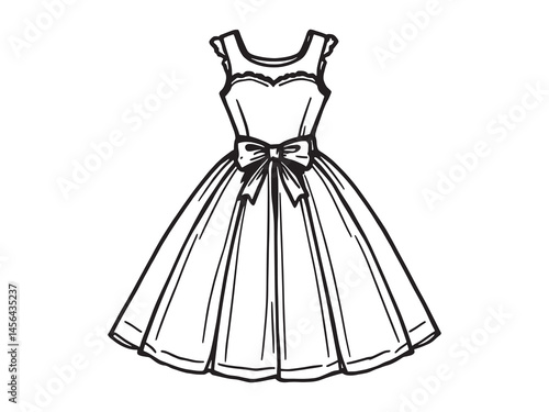 Tulle Dress art icon elegant line art fashion
