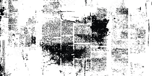 Vector old white newspaper paper grunge vintage background. Newspaper Grunge black and white. Newspaper paper grunge vintage old aged texture background. Newspaper with old grunge. 