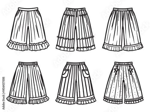 Tulle Pants line art icon stylish and trendy artwork