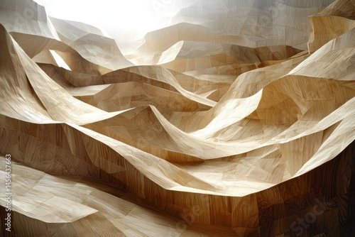 Wallpaper Mural Wood ridges form abstract, undulating desert landscape Torontodigital.ca