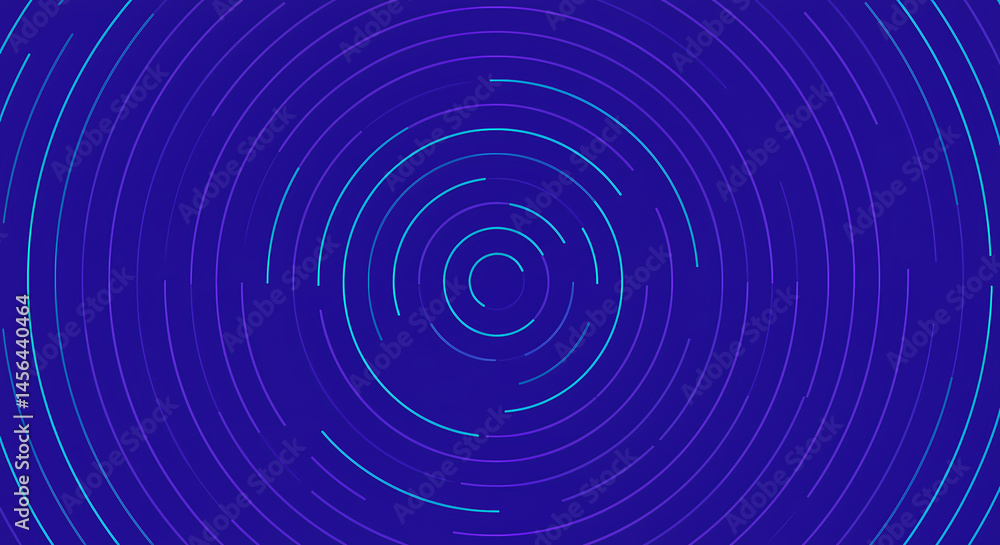 Circular Ripple Pixel Pattern Design Illustration On Blue Background Circular Ripple Pixel Pattern Design Illustration On Blue Background