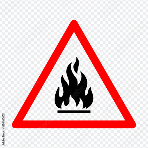 flammable hazard icon Design 2025 
