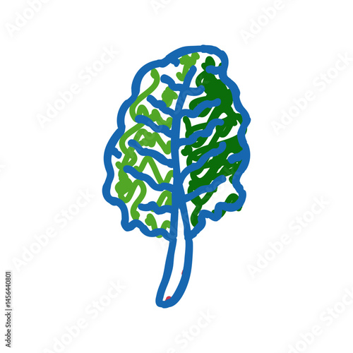 chard salad food icon doodle illustration