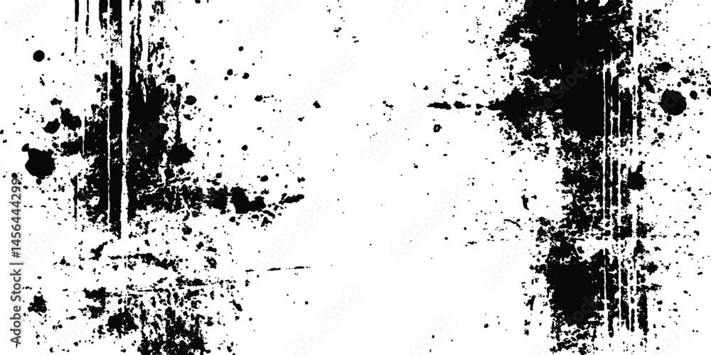 Fototapeta premium Abstract grunge black and white distressed texture background. Scratch marks on white and transparent background. Sketch abstract grunge backgrounds to create a distressed effect. 
