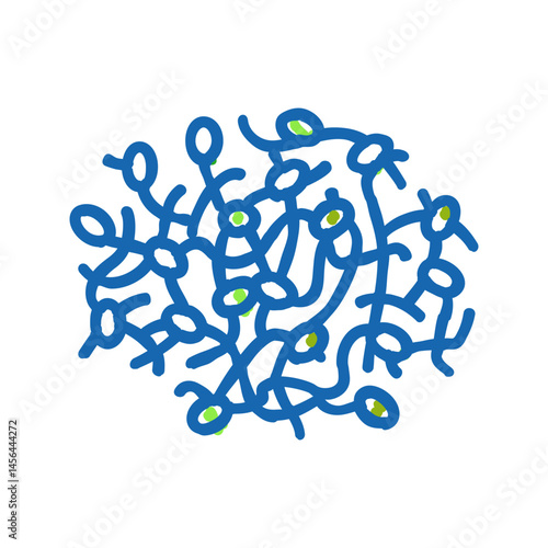 broccoli seeds sprouting icon doodle illustration