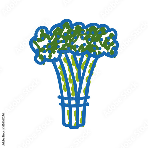 broccoli rabe icon doodle illustration