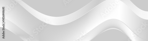 flow white gradient wave curve shape design soft gray background