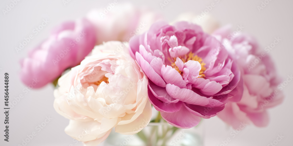 generative AI image of peony Roses generative AI image of peony Roses