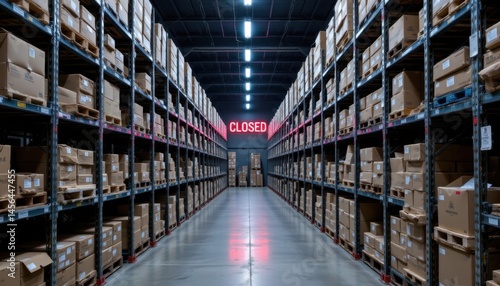 Wallpaper Mural Warehouse closure announcement industrial facility photo indoor straight view supply chain management Torontodigital.ca